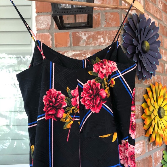 Topshop Check Floral Jumpsuit size 2 - Picture 9 of 12